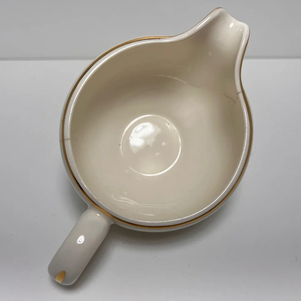 3/$25 SALE! Vintage Homer Laughlin Golden Wheat Cream Gravy‎ Boat with Creamer